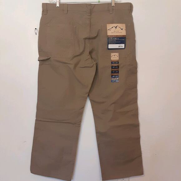 Blue Mountain Canvas Utility Pants Regular Fit 40 X 30 Tan Outdoors Work Canvas - Picture 1 of 12